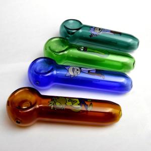 Wholesale Durable Glass Hand Pipe Rick And Morty Pickle Tobacco Cucumber Label from china suppliers