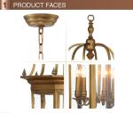Antique brass lantern chandelier for indoor home Decoration (WH-PC-21)