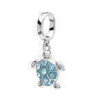 Sea Turtle Bead Charm Pendant Fit Euro Style In 14k Yellow Gold