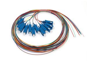 Wholesale Custom Fiber Optic Pigtail SC / E2000 / FC / ST Connector 0.9mm 12 Colors Cable from china suppliers