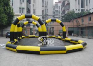 Wholesale Custom made outdoor N indoor go karts inflatable race track for zorb balls and cars from china suppliers