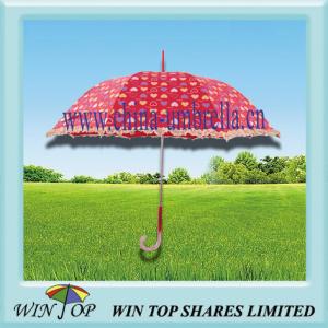 Wholesale Hot Sale Auto Straight Printing Umbrella with Ruffle from china suppliers