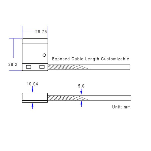 ISO17712 High Security Truck Container Cable Seal With 14.3KN Tensile Strength