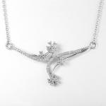 Cubic Zirconia 925 Sterling Silver Necklaces Flying Pheonix