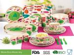 Fresh Ocean Cartoon Fishes Bamboo Dinnerware Dishwasher Safe Tasteless Heavy