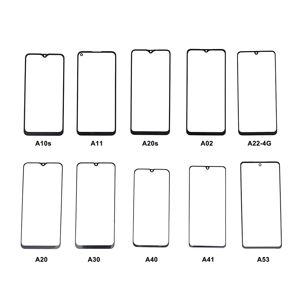 2-in-1 Glass With Oca for A10S A11 A20s A02 A22-4G A20 A30 A40 A41 A53 For Samsung Mobile Phone Front Outer Glass Oca