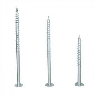 China Ground Silver Screw Piles Q235 Galvanized Steel 76MM Helical Earth for Solar Ground Mounting Systems on sale