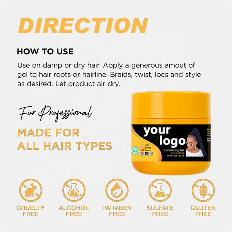 Twist Loc Edge Braid Hair Gel Vendor Shine Jam Gel Private Label Wholesale Neat Braid Conditioning Shining Custom