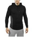 Plus Size Fleece Lined Hoodie Drawstring Mens Thick Pullover Hoodies For Sport