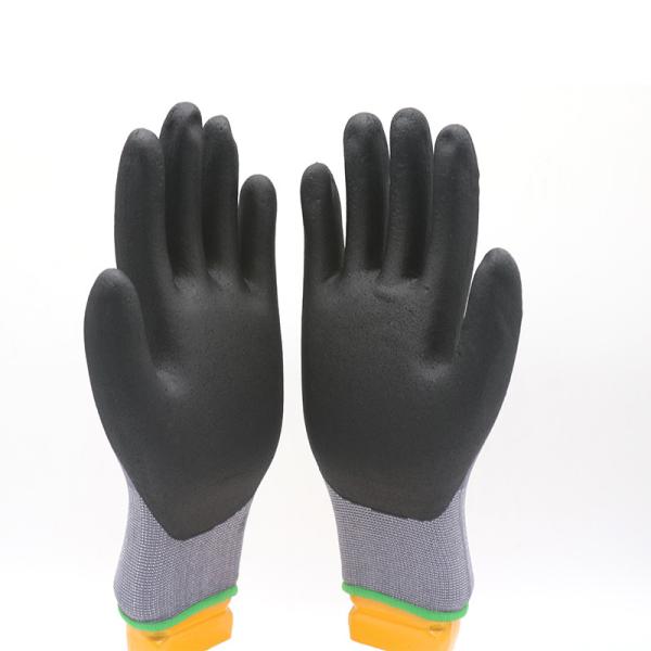 Nylon Knitted Fully Coated Nitrile Gloves Mechanics Nitrile Work Gloves For