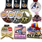 3d Zinc Alloy Custom Medal Synthetic Enamel Color Marathon Gold Medal