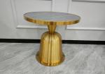 Rock Slab Covered Phnom Penh Gold Plated Coffee Table Diameter 60cm