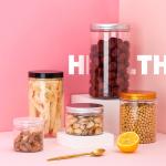Factory Direct Sale 180 200 250 300 400 500ml Cookie Snack Food Jar With Lid
