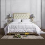 Luxury White Hotel Style Quilt Custom Size Hotel Plain Quilt Sets 100% Cotton