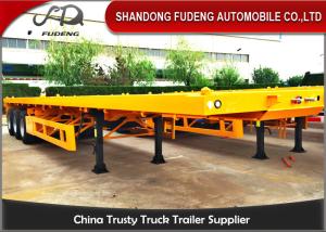 Wholesale 50000 Kilograms Payload Flatbed Cargo Trailer For 20ft / 40ft Container Deliver from china suppliers