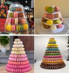 New style Black 9 tiers plastic macaron Square piramide macarons tower patented
