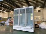 220V Glass Door 1000 Liter Upright Freezer Refrigerator Display Case With Donper