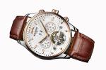 Genuine Leather Tourbillon Mechanical Watch Shockproof High Hardness