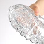 Hot Stamping Industrial Beverage Glass Bottle with Glass Stopper Cap
