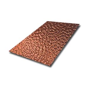 Wholesale 304 316 4x8 4x10 Size PVD Coffee Brown Hammered Stainless Steel Sheet China Factory Cheap Wholesale Prices from china suppliers
