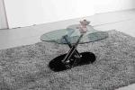 Oval Top Rotated Folded Side Table For Living Room Decorate OEM