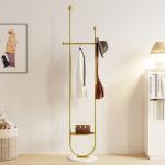Modern Minimalist Movable Storage Floor Hanger Rack With Wheels