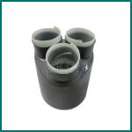 Dark gray silicone rubber 3 Way Cold Shrink Cable Breakout Boot for individual