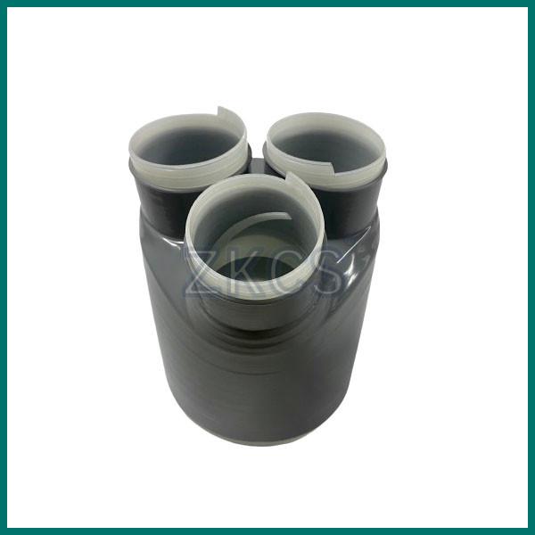 Dark gray silicone rubber 3 Way Cold Shrink Cable Breakout Boot for individual