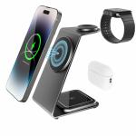 Magnetic Personalized Electronic Gifts 3 In 1 Magsafe Desk Charger 15W Wireless