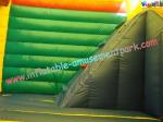 Blue Party Inflatable Bouncer Slide , Outdoor Inflatable Commercial Combo Units