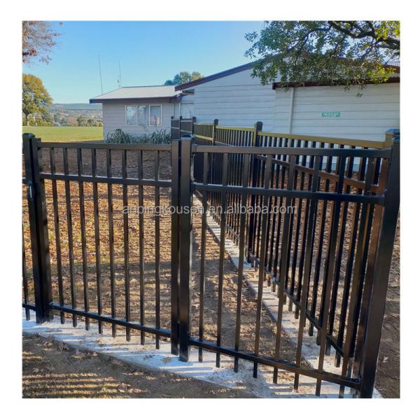 6ft x 8ft Flat Top Corten Metal Picket Heavy Duty Galvanized Powder Coated