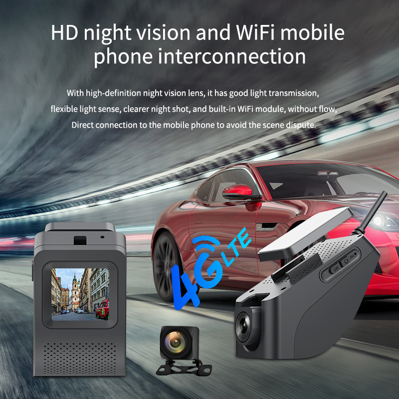 Front And Rear Car Wireless Dashboard Camera DVR Dash Cam With Live View 1080p