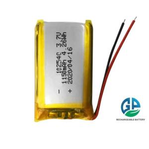 Wholesale Lithium Polymer Battery High Power 102540 High Quality Mini Rechargeable Lipo Battery Certification Approved 3.7v 1150mAh from china suppliers