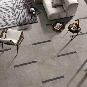 Wholesale Cream Beige Modern Bathroom Floor Tile , Slip Proof Stone Look Floor Tile from china suppliers
