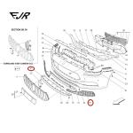 Plastic Quattroporte RH LH LOWER GRILLE 673006996 673007007 For 2017-2019 Model