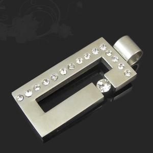Wholesale 316L Stainless Steel Rectangle Square Shaped Necklace Pendant LPS0087 from china suppliers