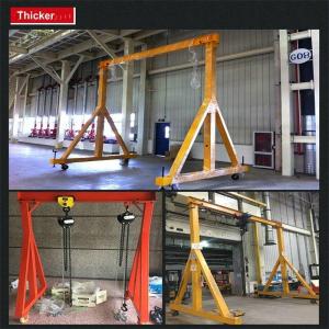 Wholesale 3ton Height Adjustment Portable Gantry Crane With Wheels And Electric Hoist from china suppliers