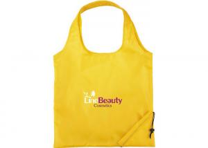 China Yellow Oxford Fold Up Nylon Tote Bags Foldable Canvas Tote Bag on sale