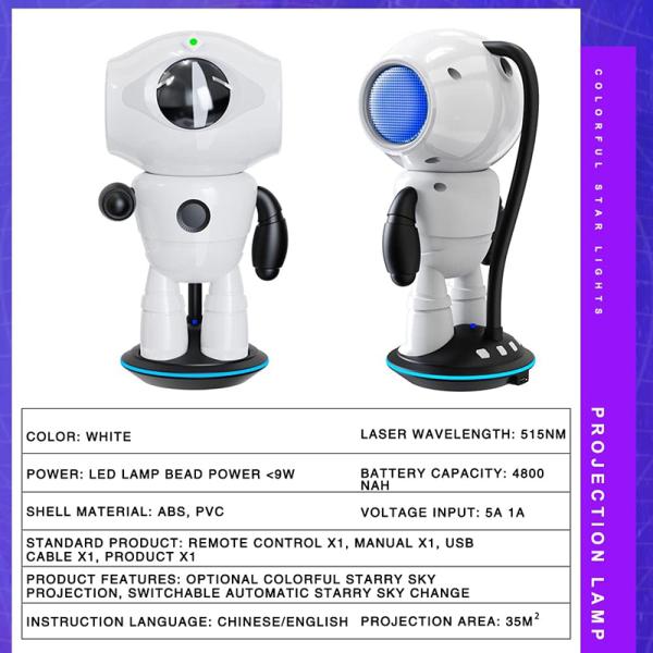 9W ABS UFO Galaxy Projector Night Light 1A For Christmas Birthdays