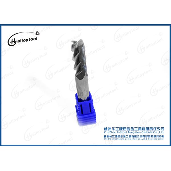 High Precision Solid Carbide End Mill Bit / Cnc Straight Shank End Mill