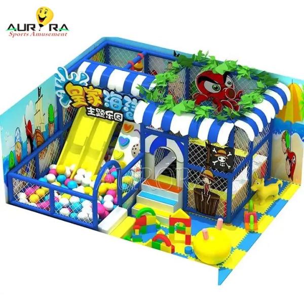 Indoor Theme Park Blue Children's Amusement Park Equipment with 1 and Steel