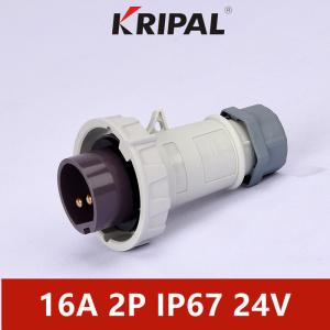 Wholesale Single Phase IP67 24V 16A Industrial Low Voltage Male Plug White from china suppliers