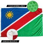 3x5' Namibia National Flag Knitted Polyester Rope And Swiss Buckle Customized