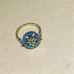 diamonds of star disk ring 18kt gold with yellow gold or white gold