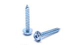 Blue Zinc Plated Drive Hexagon Flanged Head Metal Tapping Screws Pointed Screws