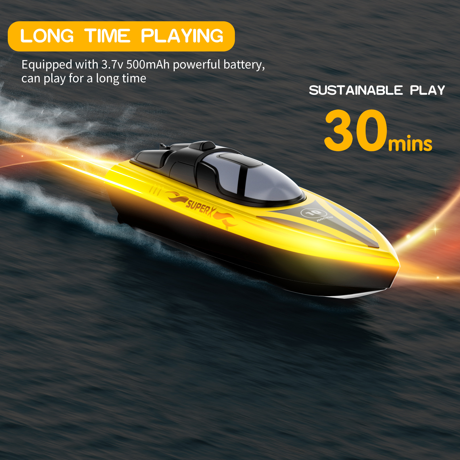 Plastic Water Induction Jet Boat for Remote Control Racing 2.4GHz Electric Speed