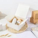 Folding Recyclable White Gift Packaging Kraft Paper Box For Candle Custom Logo