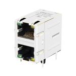 LPJ17405AHNL 10/100 Base-T Tab Both Green/Yellow LED 2X1 Port RJ45 Magnetic Jack