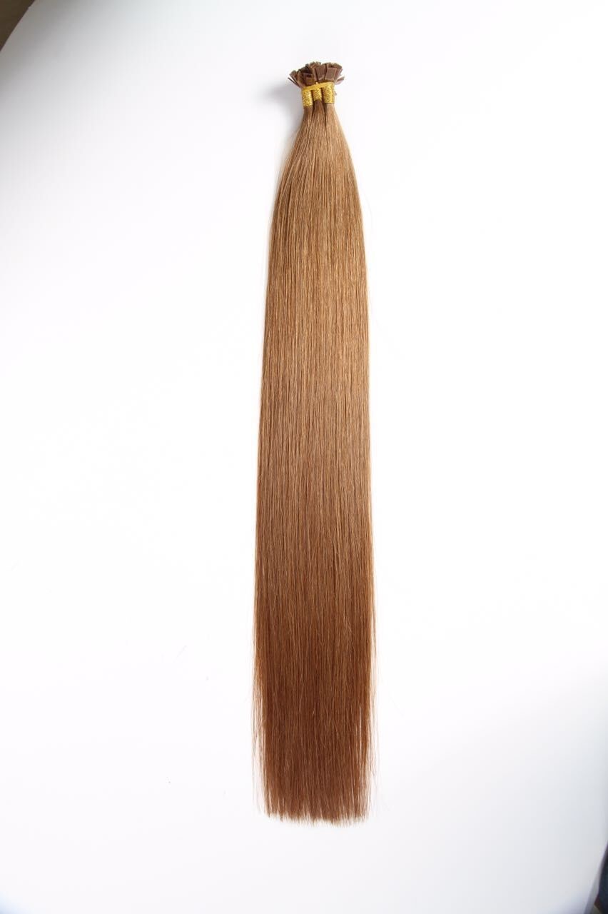 Double Drawn Silky Straight 100% Brazilian Human Hair Flat Tip Hair Extension