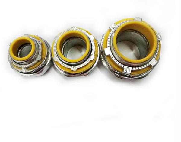Small Liquid Tight Straight Connector , 1/2" Liquidtight Flexible Metal Conduit